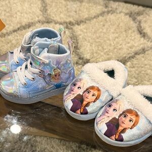 Disney Frozen Kids Sneakers - Silver and Blue